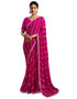 Vasthrlay Georgette Embroidery Unstitched Pink Saree