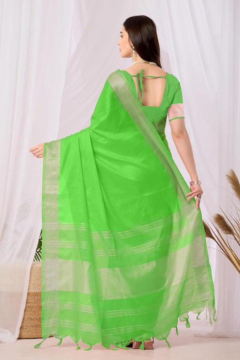 VasthrlayUnstitched Double Line Orange Free Ethnic Wear