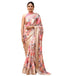Vasthrlay Womens Printed Unstitched Beige Saree