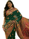 Vasthrlay Womens Weaving Unstitched Green Saree