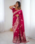 Vasthrlay Banarasi Weaving Unstitched Blue Saree