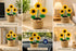 Handmade Crochet Sunflower Flower Pot