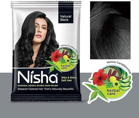 Nisha Natural Henna Powder - Natural Black