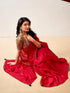 Vasthrlay Embroidery Peach Saree
