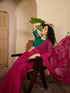 Vasthrlay Shimmer Embroidery Peach Saree