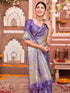 Vasthrlay Womens Weaving Unstitched Lavender Saree
