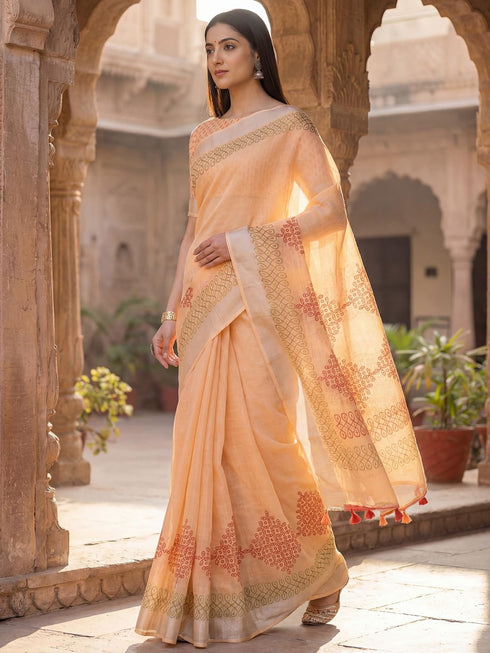 Vasthrlay Printed Unstitched Blouse Ethnic Wear