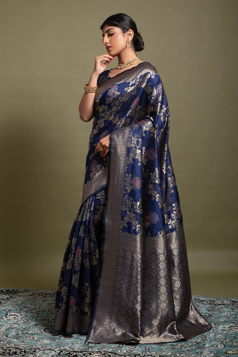 Vasthrlay Banarasi Wedding Unstitched Saree