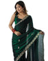 Vasthrlay Scalloped Embroidery Unstitched Rani Pink Saree