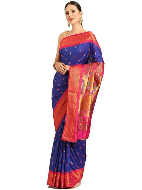 Vasthrlay Paithani Purple Saree