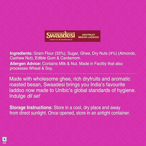 Unibic Swaadesi Dryfruit Besan Laddoo