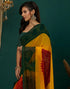 Vasthrlay Georgette Bandhani Unstitched Yellow Saree
