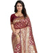 Vasthrlay Banarasi Jacquard Unstitched Red Saree