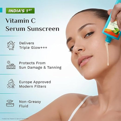 Pilgrim 5% Vitamin C Brightening Serum Sunscreen SPF 50+ PA++++