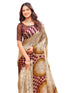 Vasthrlay Womens Printed Unstitched Dusty Pink Saree