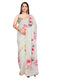 Vasthrlay Off White1 Womens Linen Ready To Wear Saree