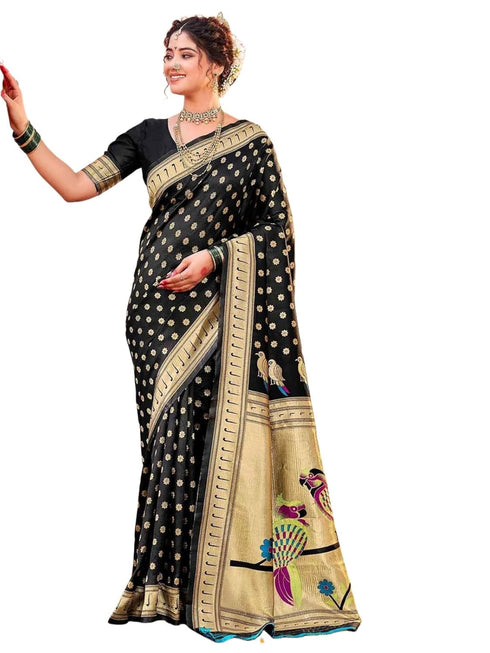 Vasthrlay Weaving Paithani Maroon Saree