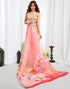 Vasthrlay Unstitched Readymade Traditional Pink Saree