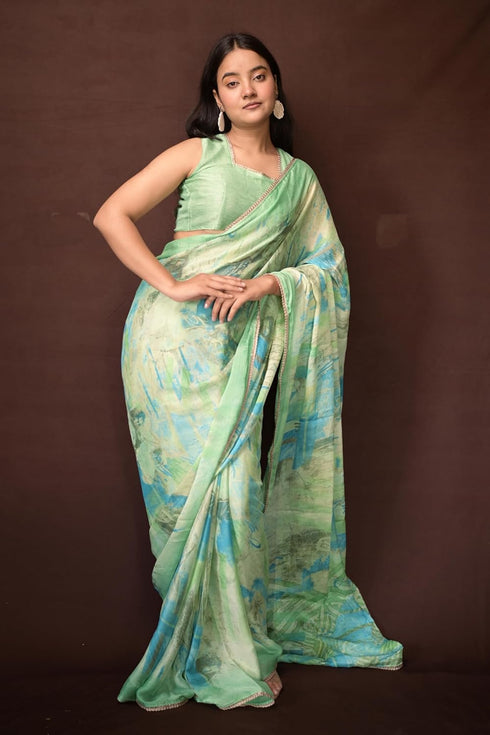 Vasthrlay Fashion Chiffon Printed Ethnic Wear