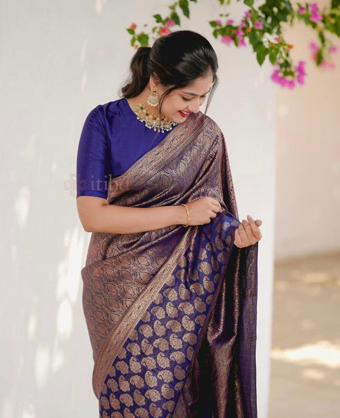 Vasthrlay Banarasi Unstitched Saree
