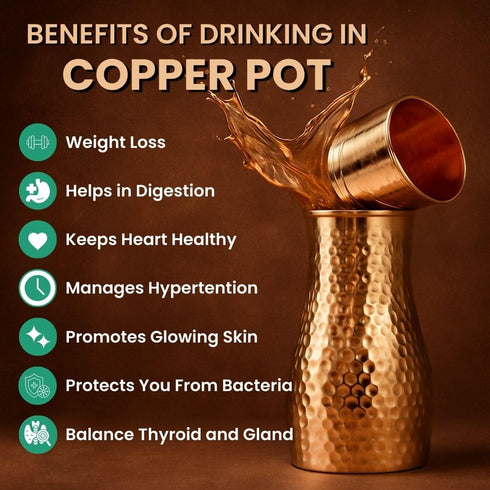 Copper Water Pot 1000ml