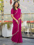 Vasthrlay Shimmer Georgette Yellow Saree