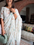 Vasthrlay Elegant Off White Printed Lightweight