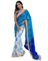 Vasthrlay Georgette Unstitched Multicolor Saree