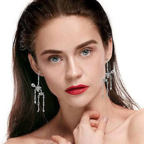 Halloween Earrings Skeleton Earrings Funny Punk Gothic Skull Earrings