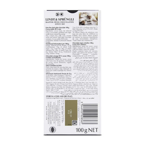 Lindt Excellence Dark 85 Cocoa Chocolate Bar and LINDT