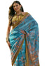 Vasthrlay Georgette Light Turquoise Saree