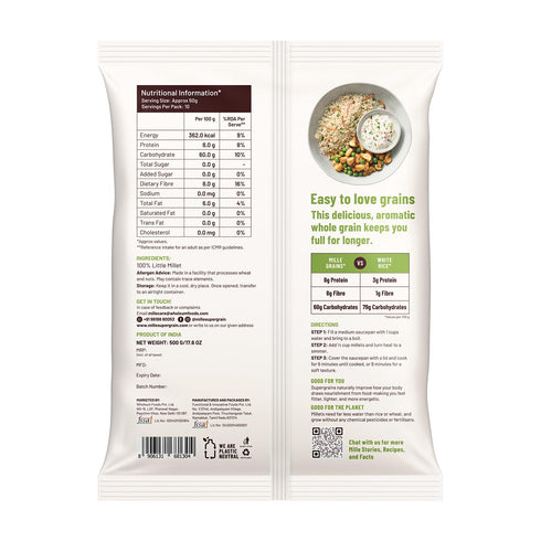 Mille Foxtail Millet and Little Millet Whole Grains Combo