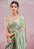 Vasthrlay Green Embroidery Saree