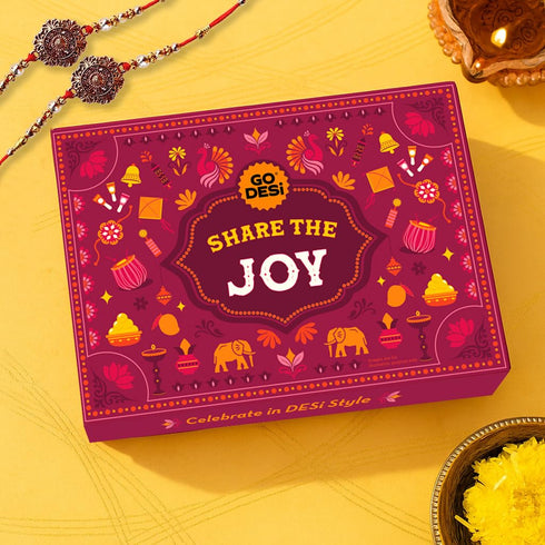 Go Desi Rakhi Gift Box – 11 Items | Rakhi Gift for Brother