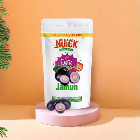 NUICK Freeze Dried Jamun | 100% Natural fruit