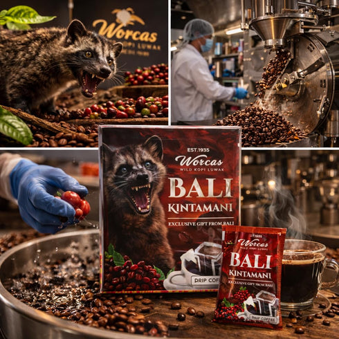 Worcas Wild Kopi Luwak Bali Kintamani Drip Coffee Sachets 5 x 10g