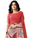 Vasthrlay Chanderi Printed Red Saree With Unstitched Blouse Piece