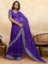 Vasthrlay Chiffon Striped Unstitched Sum Ethnic Wear