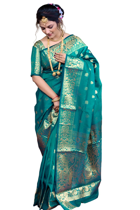 Vasthrlay Banarasi Unstitched Saree