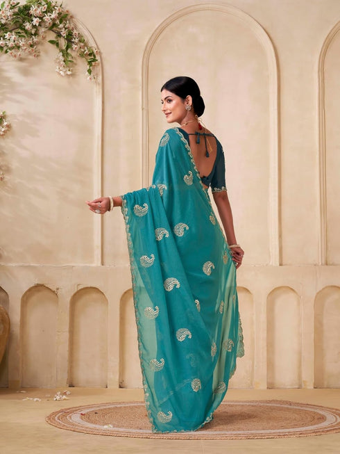 Vasthrlay Georgette Embroidery Unstitched