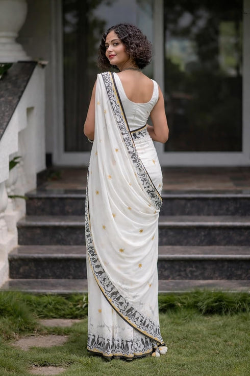 Vasthrlay Printed Contrast Lightweight Kalamkari