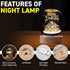 3D Crystal Happy Birthday Lamp, Engraved Crystal Ball LED Night Light with Wooden Base