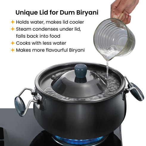 Hawkins Aluminium Futura 8 Litre Bigboy Polished Biryani Handi