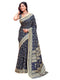 Vasthrlay Womens Abstract Unstitched Off White Saree