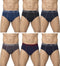 Dixcy Scott Plain/Solid Assorted Cotton Men's Briefs/Underwear - Pack of 6 (#Replay-Brief-100 CM) (Color & Prints May Vary)