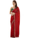 Vasthrlay Georgette Bandhani Unstitched Red Saree