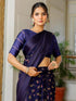 Vasthrlay Georgette Printed Unstitched Wine Saree