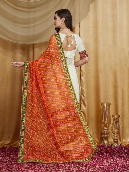 Vasthrlay Bandhani Embroidered Saree