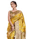 Vasthrlay Jacquard Banarasi Unstitched Mustard Saree
