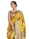 Vasthrlay Jacquard Banarasi Mustard | Golden Border Saree With Unstitched Blouse Piece